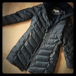 Gorgeous dark brown long puffer coat